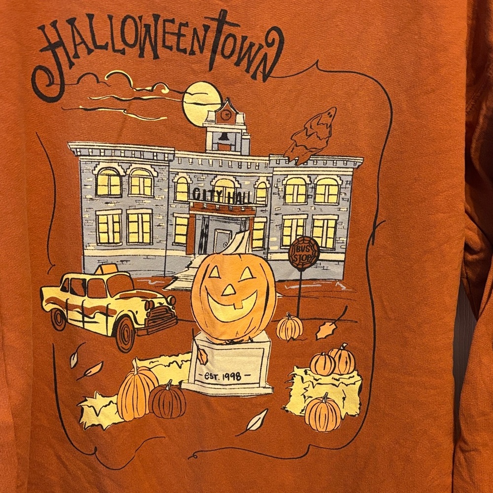 Halloweentown Orange Graphic Sweatshirt - Picture 2 of 4